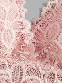 Snug Zone Ensemble de lingerie unicolore en dentelle pour soutien-gorge et culotte, 3 ensembles