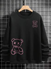 Manfinity Homme Men Bear Print Sweatshirt