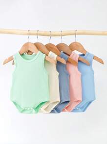5 pièces/Set Barboteuses multicolores et chaleureuses mignones pour bébé garçon au printemps et en été, conviennent pour la sortie, les vacances, les festivals
