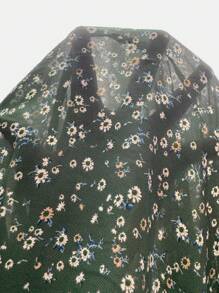 SHEIN Frenchy Women's Beach Women Dresses  Flower Printed High Split Spaghetti Strap Dress