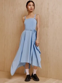 MONSE Mathilde Lhomme Designer Belt Straps Rectangular Dress, Summer Elegant Dress, Holiday, Party, Vacation, New Year Eve Outfit, Birthday Outfits, Festival