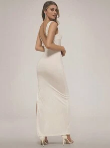 Forever 21 Vestidos Brancos Midi para Mulheres Outono