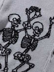 Áo khoác cardigan nam Andreilee dệt kim kiểu rách với vạt áo bất đối xứng, thời trang đường phố cho mùa Thu/Đông. - Xám - Xem 5