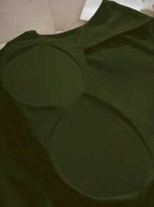 SHEIN EZwear Square Neck Spring/Summer Slim Fit Bra-Free Women's Tank Top With Padded Cups