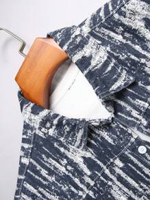 Manfinity Homme Men Allover Print Denim Shirt Without Tee - Multicolor - View 3