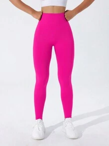 Core Rhythm Leggings deportivos sin costuras de alta elasticidad para mujer - Rosa Fucsia - Ver 6