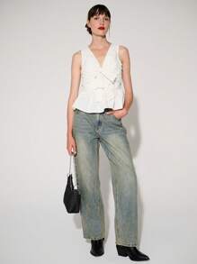 WESTFADE 双蝴蝶结上衣 - 白色 - 查看 5