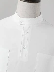 SHEIN 2pcs Formal & Fashionable Outfit Set For Teenage Boys, Suitable For Parties And Formal Occasions - White - View 5