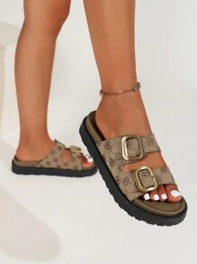 女士休闲夏季厚底舒适拖鞋