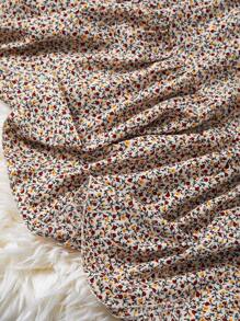 Franclia Solid Tee & Ditsy Floral Ruffle Hem Skirt For Summer - Multicolor - View 6