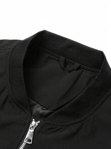 Manfinity Homme Men Plus Zip Up Bomber Jacket - Black - View 4