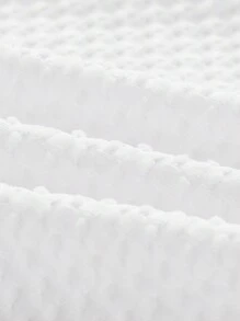 SHEIN Swim Curve Plus Size Summer Beach Frill Trim Halter Triangle Bikini Set With Beach Skirt - White - View 6