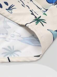 Manfinity RSRT Men Plus Cute Dinosaur Print Shirt Without Tee For Summer, Going Out - Multicolor - View 6