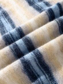 秋冬新款街头风渐变色宽松圆领男士套头毛衣，圣诞节和新年长袖上衣 - 彩色 - 查看 4