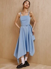MONSE Mathilde Lhomme Designer Belt Straps Rectangular Dress, Summer Elegant Dress, Holiday, Party, Vacation, New Year Eve Outfit, Birthday Outfits, Festival