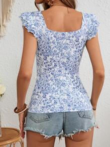 SHEIN VCAY Camiseta de patrón floral para mujer en vacaciones