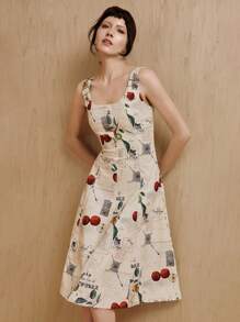 MONSE Langes gemustertes Kleid im Designerstil, elegantes Sommerkleid, Outfit für Urlaub, Party, Geburtstag, Festival, Hochzeit, Abschlussball Kleid