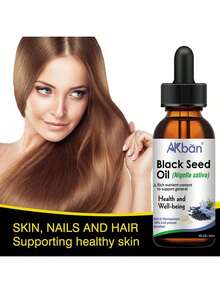 AKBAN 30ml Dầu hạt đen, Thành phần tự nhiên Dầu thầu dầu Tăng cường dưỡng mi - trắng - Xem 2