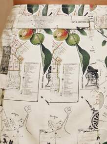 MONSE Designer High-Waist Belted Printed Skirt, For Summer, 100% Cotton, Holiday, Party, Vacation, Beach, Festival, Ibiza Fits