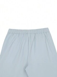 Manfinity LEGND Men Flap Pocket Drawstring Waist Cargo Pants - Baby Blue - View 6