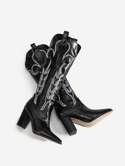 Styleloop بوت نسائية فوق الركبة، بوهيمي، رجعي أمريكي، بوهيمي، غربي، مناسبة للعطلات والمهرجانات الموسيقية والحفلات