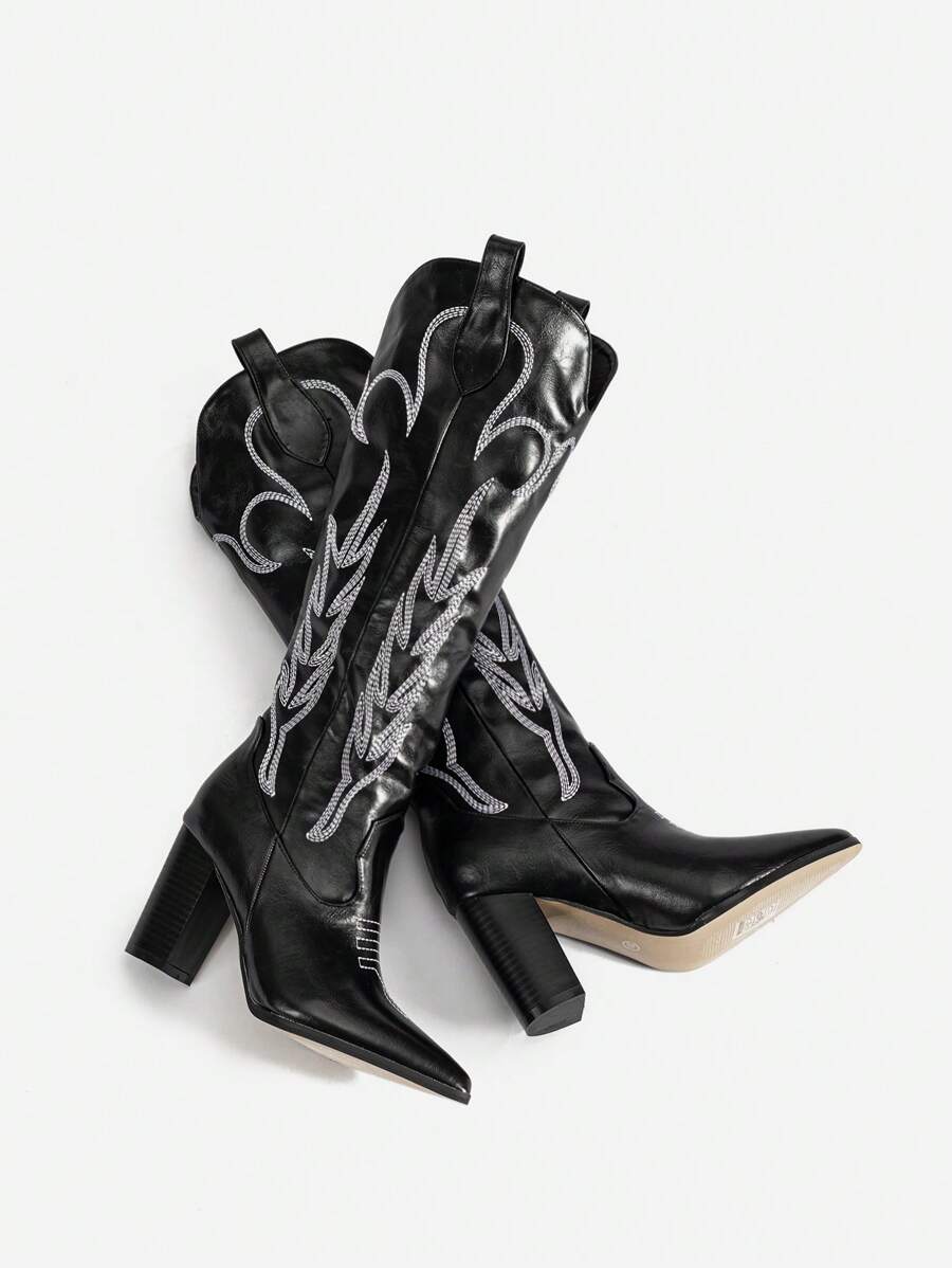 Styleloop 女士过膝长靴，适合波西米亚风、复古美式风、西部风、音乐节、派对、度假、旅行等场合。