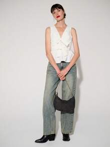 WESTFADE 双蝴蝶结上衣 - 白色 - 查看 4