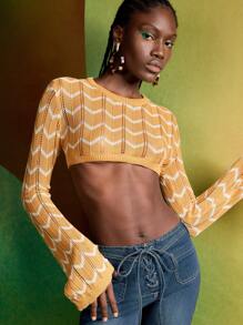 Alice McCall كنزة صوفية كروب محبوكة بأسلوب البونت لأيام العطلات والمهرجانات