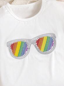 Girls' Summer Two-Piece Set With Short-Sleeved Casual Top And Fashionable Skirt - White - View 4