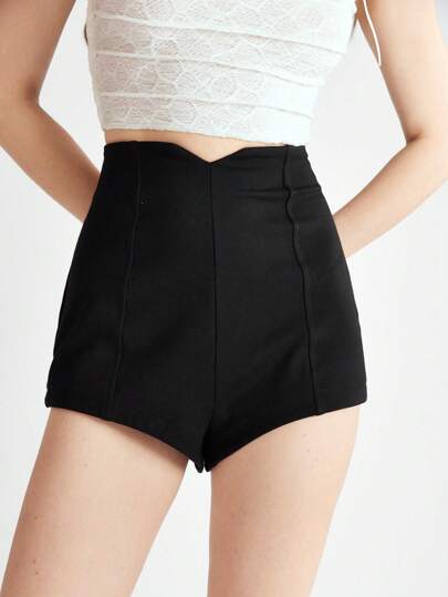 Enchnt 實色高腰短褲