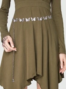 ROMWE 1pc Women Butterfly Decor Chain Belt Christmas - Black - View 3