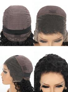 Water Wave Lace Front Wig Pre-Plucked Curly Human Hair Wig With Baby Hair 13x4 Transparent Lace Frontal Human Hair Wigs For Women - Natural Black - View 6