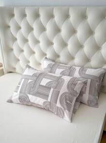 2 件 100% 涤纶几何图案信封枕套，无枕芯 - 彩色 - 查看 2