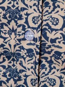 SHEIN Manfinity Mode Camisa de manga larga con estampado de vides retro exquisito y lujoso para eventos formales de negocios y fiestas, otoño - Multicolor - Ver 2