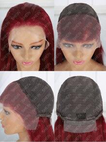 Bordeaux Transparant Kant Rechte 13x4 Kanten Voorkant Pruik Pre Geplukt Transparant Kant Voor Menselijk Haar Pruiken 99J Rode Pruik 16-32inch Voor Vrouwen