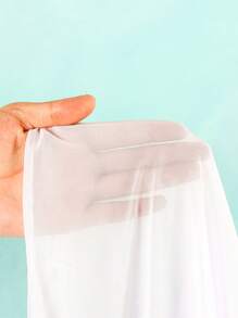 夏季用流蘇飾邊束腰露肩連身裙 - 白色 - 查看 8