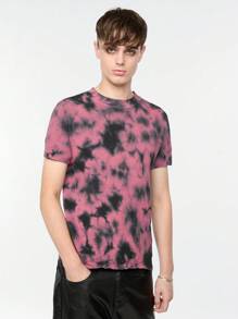 Manfinity Roghcode Men's Random Printed Short Sleeve Knit Top - Multicolor - View 4