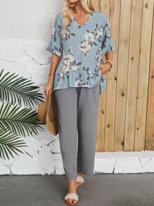 EMERY ROSE 夏季套装女士两件套教师装 - 彩色 - 查看 6