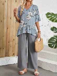 EMERY ROSE 夏季套装女士两件套教师装 - 彩色 - 查看 4