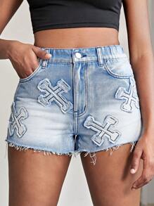SHEIN Shorts jeans estilo Y2K versátil e casual para adolescentes