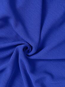 EMERY ROSE Blusa de hombro caído con escote en V para tallas grandes - Azul Marino - Ver 3