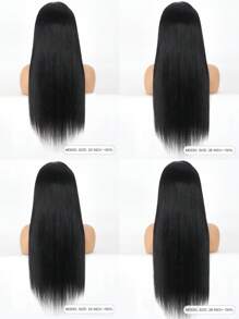 Mặc Và Glueless Tóc giả tóc người Thẳng 6x4 Cắt trước Ren đóng cửa tóc giả 180% Glueless Tóc giả Con người Tóc - Natural Black - Xem 7