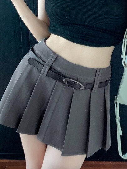 DAZY Falda mini plisada de unicolor