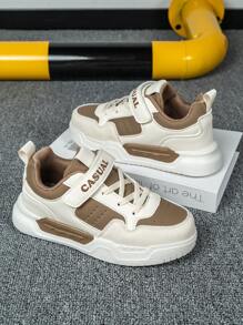 Giày da mùa xuân thu cho trẻ em, nhẹ và mềm, đế thoải mái và chống trơn trượt, khóa có thể điều chỉnh, dễ mang và cởi, thích hợp để mang hàng ngày, giày thể thao cần thiết cho mùa tựu trường cho học sinh - Nhiều màu - Xem 5