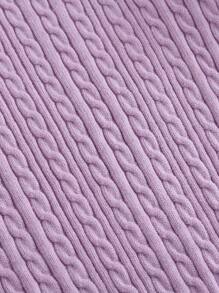 Baby Mädchen Pullover Set, Herbst/Winter gestrickter Pullover mit Rüschen und Hose, elegant und modisch in lila Tönen