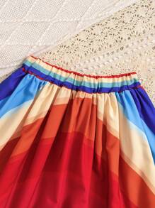Girls' Summer Two-Piece Set With Short-Sleeved Casual Top And Fashionable Skirt - White - View 7