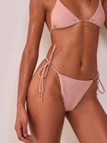 Musera Resort Moon Charm Bikini Top Summer Beach Resort Holiday - Dusty Pink - View 3