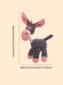 PETSIN 內部有BB聲音和抗咬材料的驢形毛絨玩具狗 - 彩色 - 查看 2