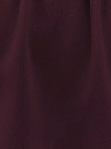 Vionelle Plus Puff Sleeve Fold Pleated Blouse Peplum Top - Red Violet - View 6