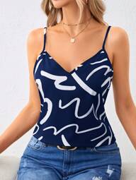 SHEIN Clasi Top tipo camiseta con diseño gráfico para el verano